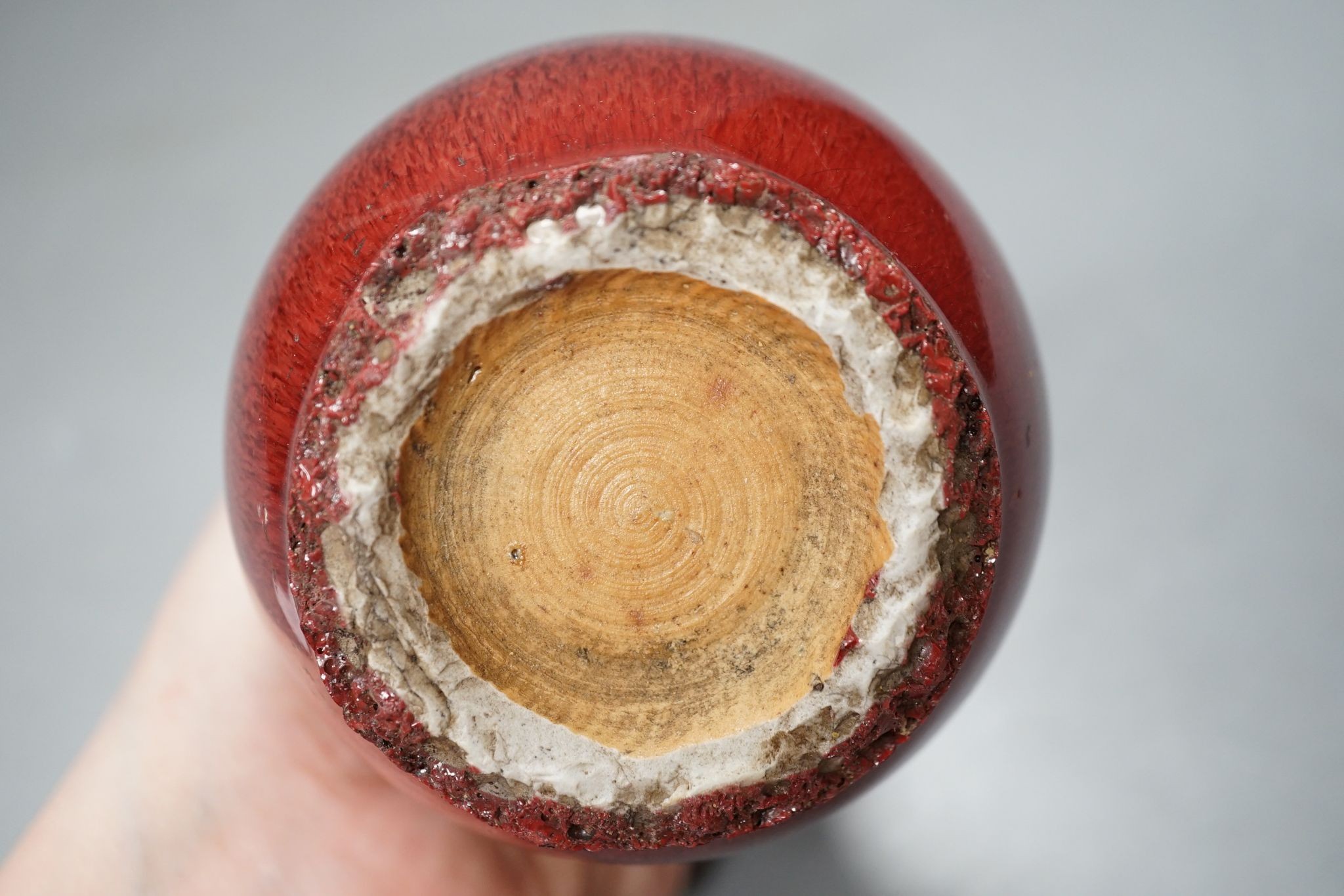 A Chine sang-de-boeuf vase, 17cms high.